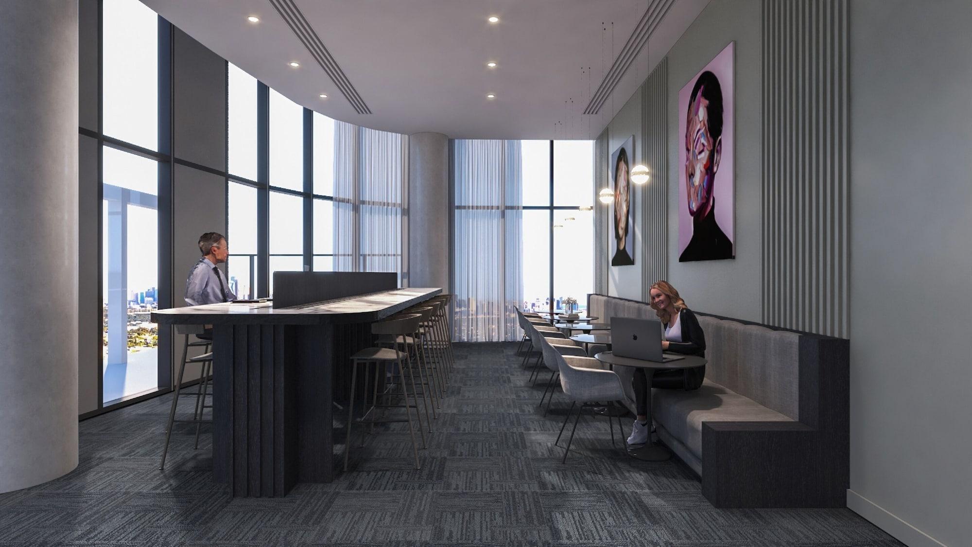 Oakwood Premier Melbourne Aparthotel Kültér fotó The lounge at the airport