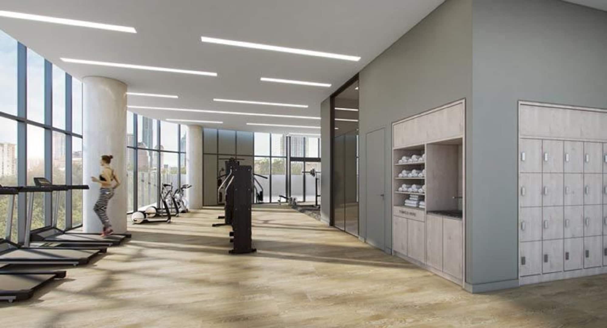 Oakwood Premier Melbourne Aparthotel Kültér fotó The gym