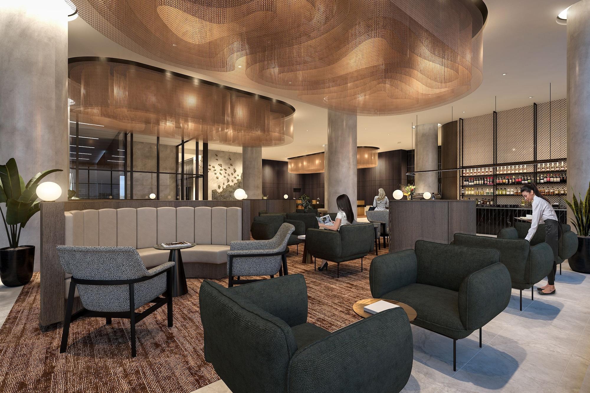 Oakwood Premier Melbourne Aparthotel Kültér fotó The lounge at the airport